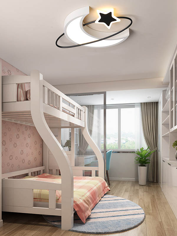 Creative stars moon ceiling lamps boys and girls children's room lights8