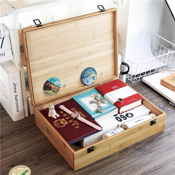 Customized unfinished pine timber wood package box6002
