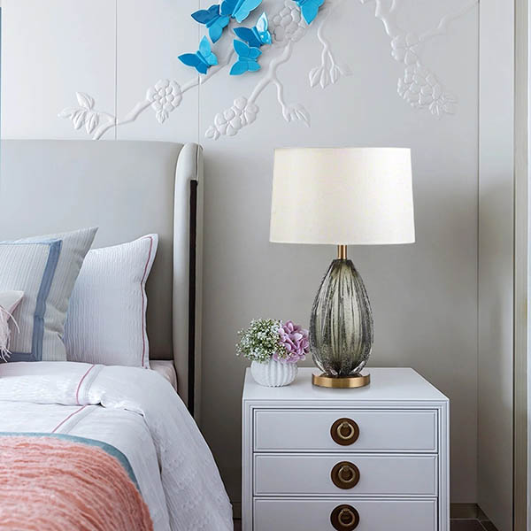 Modern Glazed Table Lamp Bedroom Bedside Lamp1