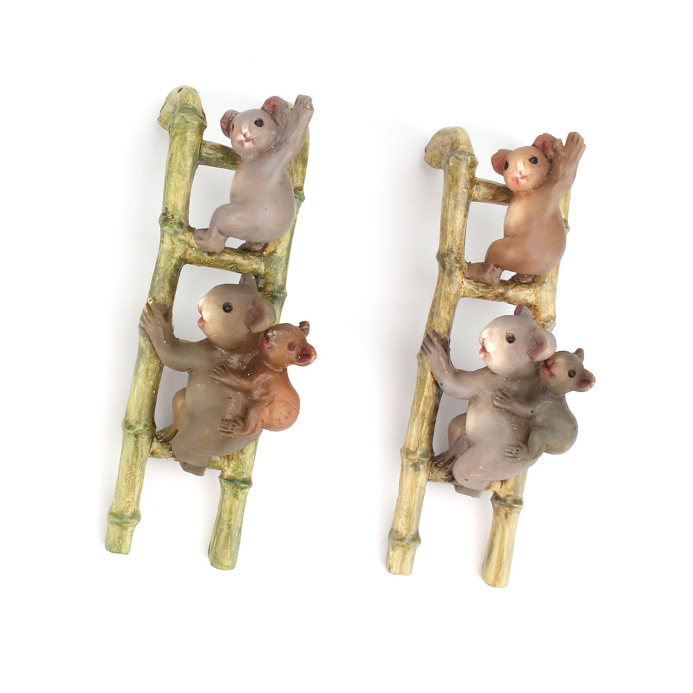 ladder climbing small koala potted decorative ornaments climbing cylinder pendant creative home gardening resin decoration
